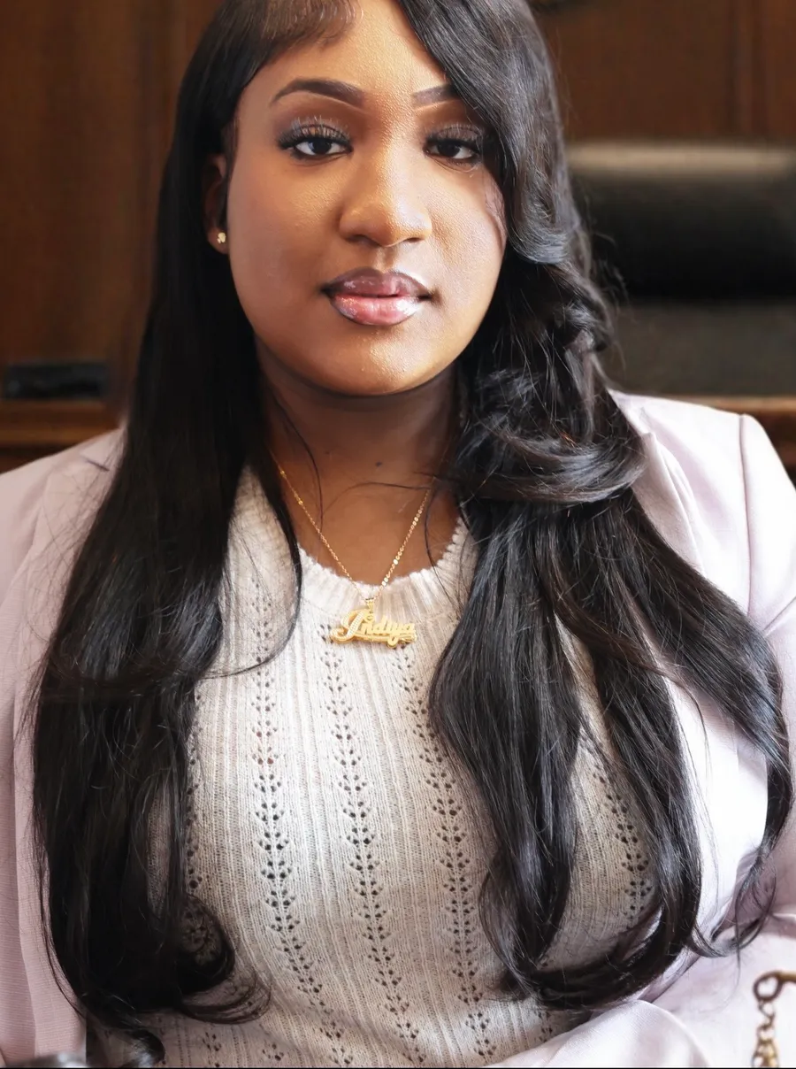 Close-up portrait of Indiya Muhammad-Burrell